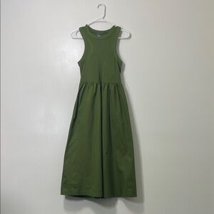 Old Navy Green Ribbed Tank Midi Dress - Medium